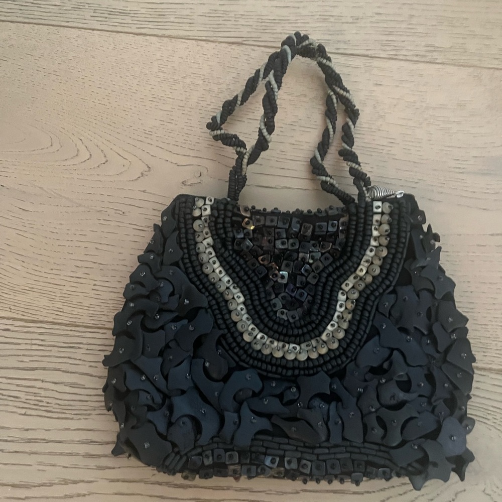 Black Sea shell handmade woman’s Purse Handbag